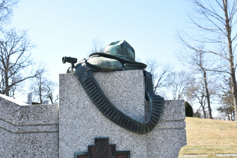 Sundial Tombstone with a Hat on Top