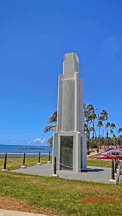 Haleiwa Beach Park War Memorial in Haleiwa, Hawaii